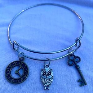 Brand New! Handmade! Adjustable Charm Bangle Bracelet!
